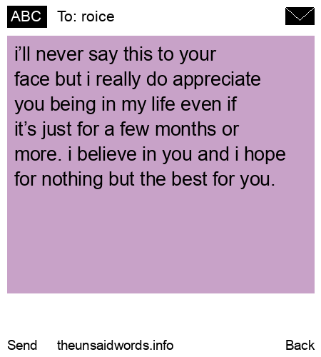 unsent message to roice