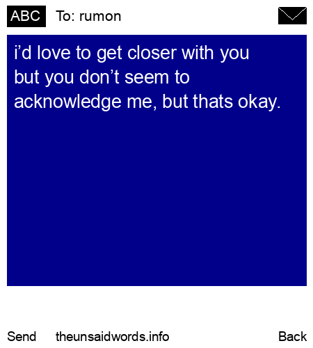 unsent message to rumon 