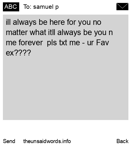 unsent message to samuel p