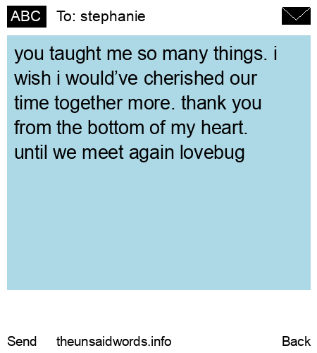 unsent message to stephanie