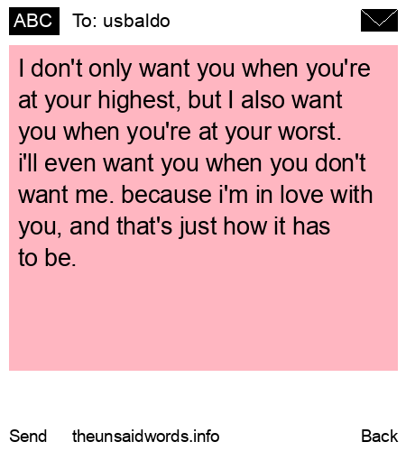 unsent message to usbaldo