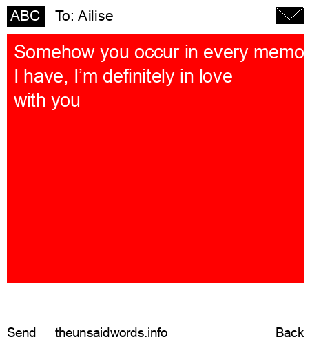 unsent message to Ailise