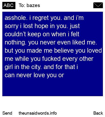 unsent message to bazes