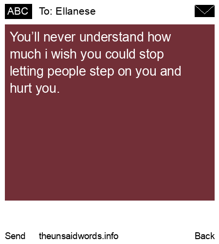 unsent message to Ellanese