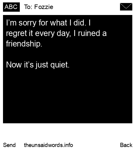 unsent message to Fozzie