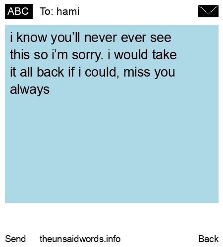 unsent message to hami