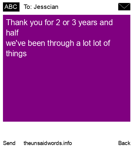 unsent message to Jesscian 