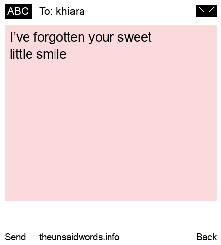 unsent message to khiara