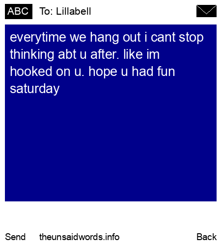 unsent message to Lillabell