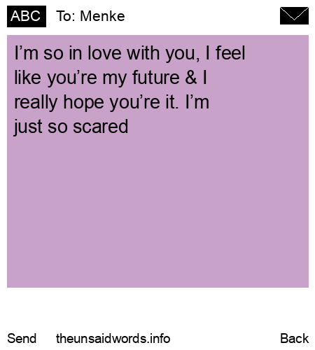 unsent message to Menke