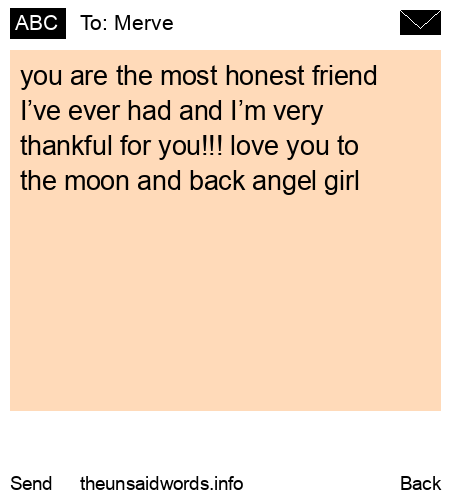 unsent message to Merve