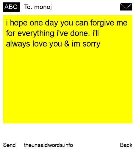unsent message to monoj