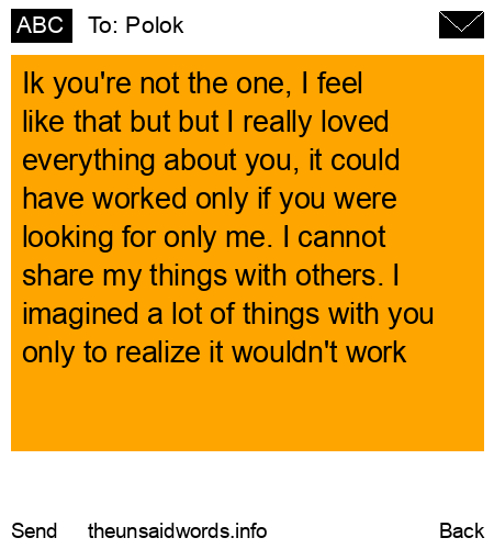 unsent message to Polok