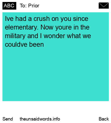 unsent message to Prior