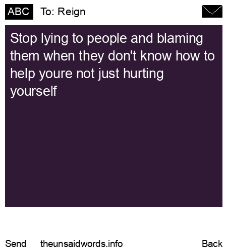 unsent message to Reign