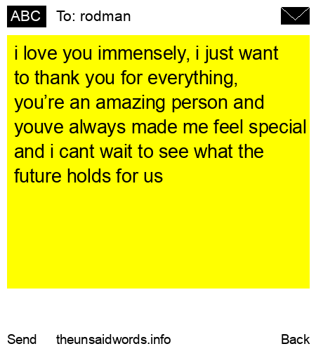 unsent message to rodman