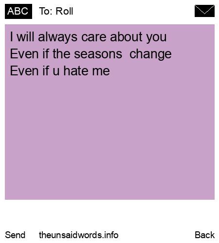 unsent message to Roll