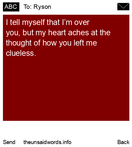 unsent message to Ryson