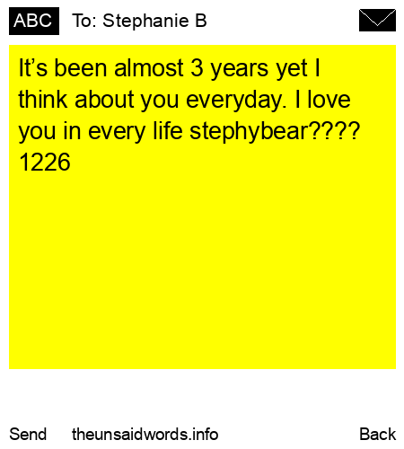 unsent message to Stephanie B