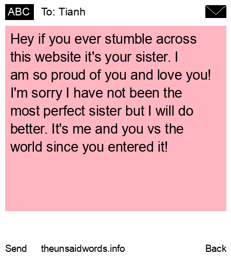 unsent message to Tianh