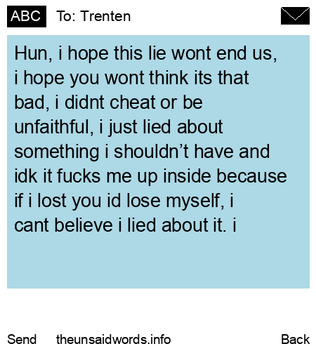 unsent message to Trenten