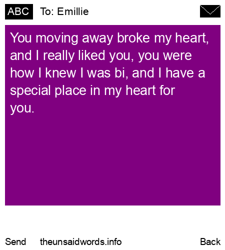 unsent message to Emillie