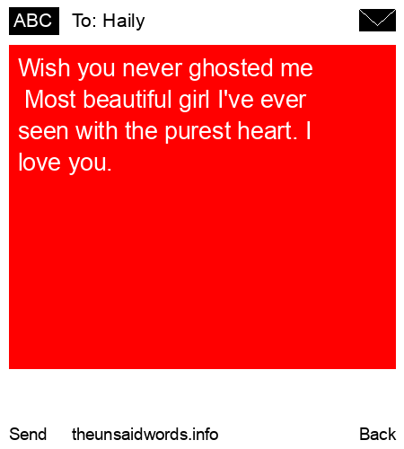 unsent message to Haily