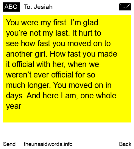 unsent message to Jesiah