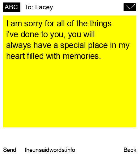 unsent message to Lacey