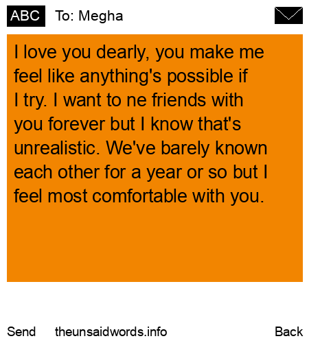 unsent message to Megha