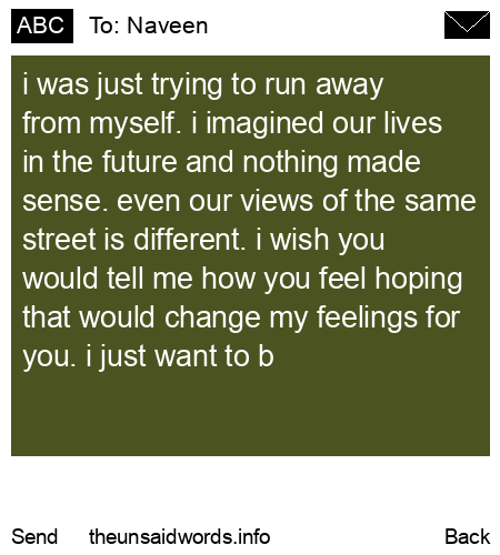 unsent message to Naveen
