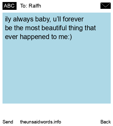 unsent message to Ralfh