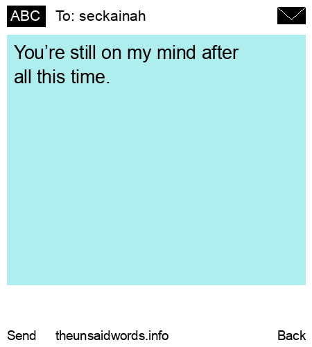 unsent message to seckainah