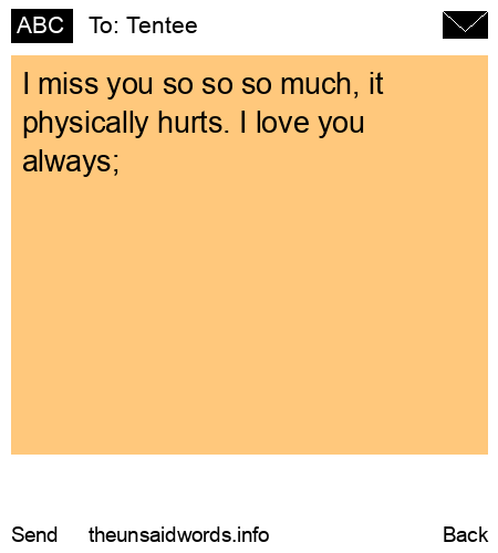 unsent message to Tentee
