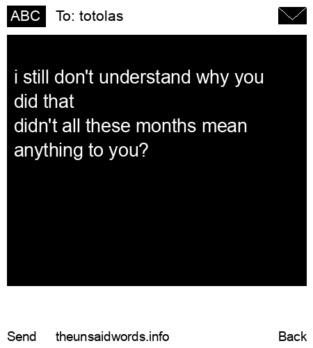 unsent message to totolas