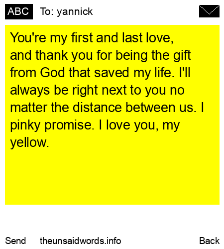 unsent message to yannick