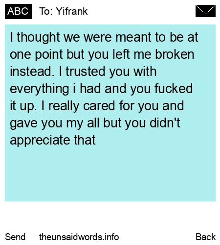 unsent message to Yifrank