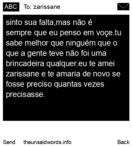 unsent message to zarissane