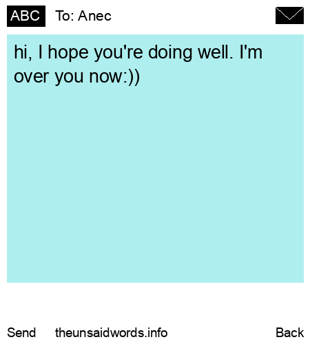unsent message to Anec