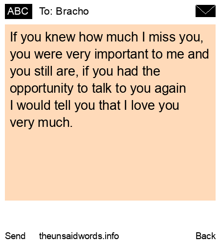 unsent message to Bracho