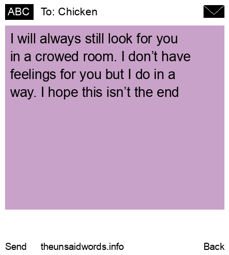 unsent message to Chicken
