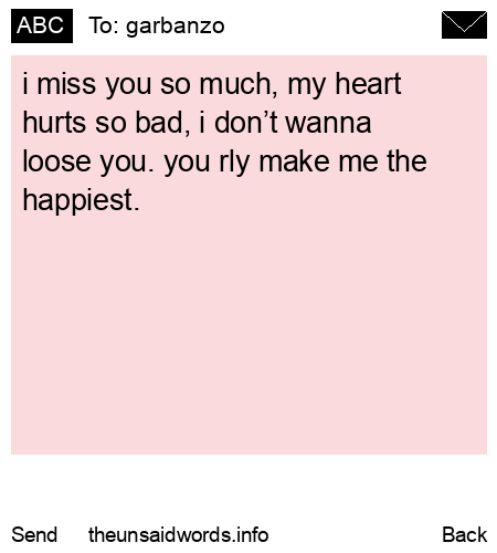 unsent message to garbanzo