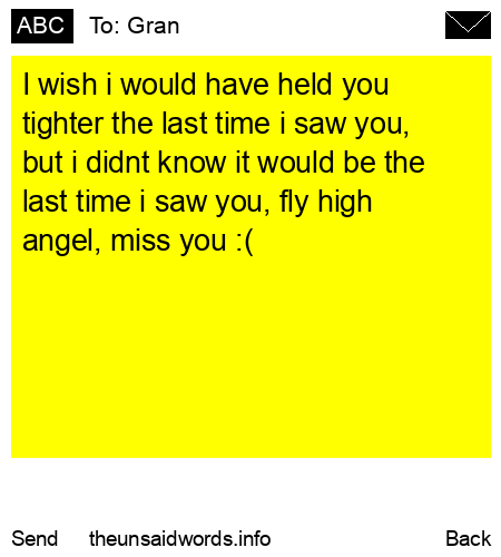 unsent message to Gran