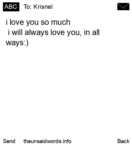 unsent message to Krisnel
