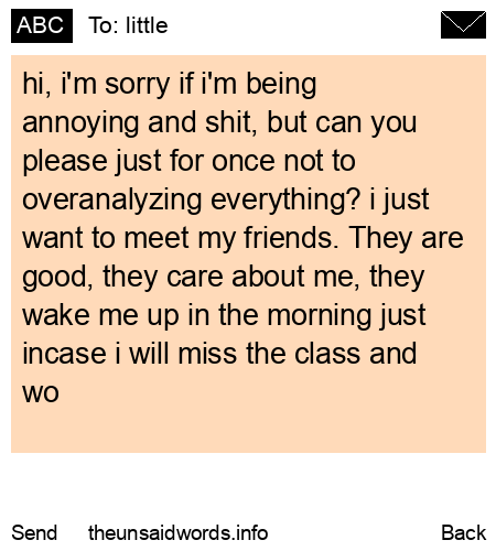 unsent message to little