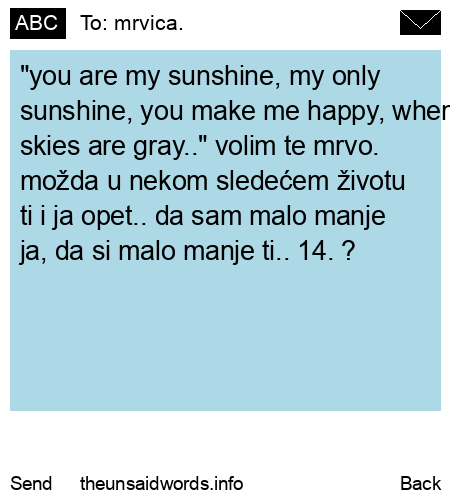 unsent message to mrvica.