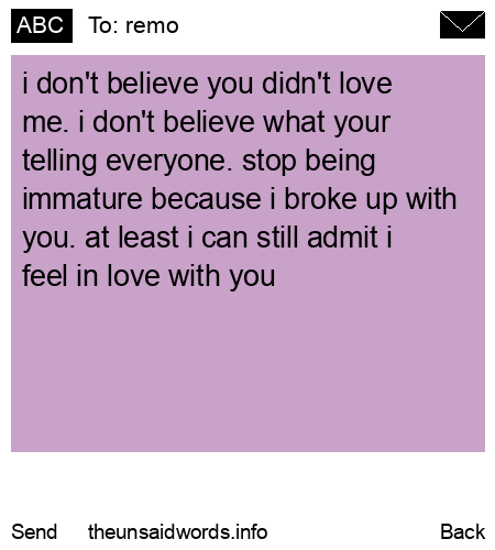 unsent message to remo