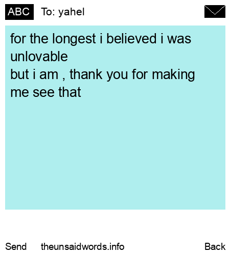unsent message to yahel