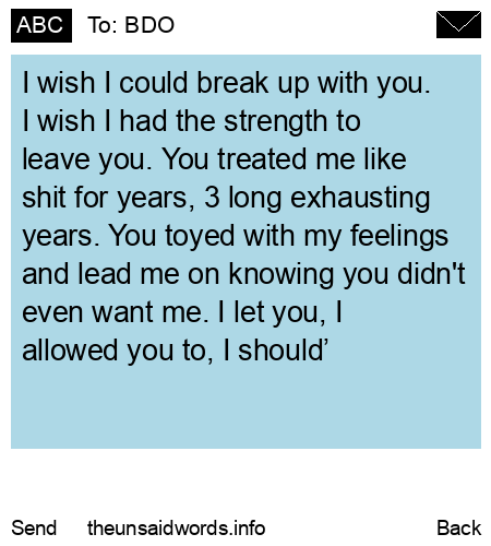 unsent message to BDO