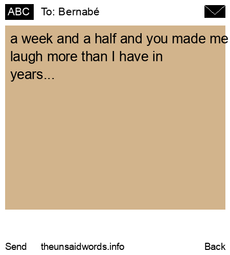 unsent message to Bernabé